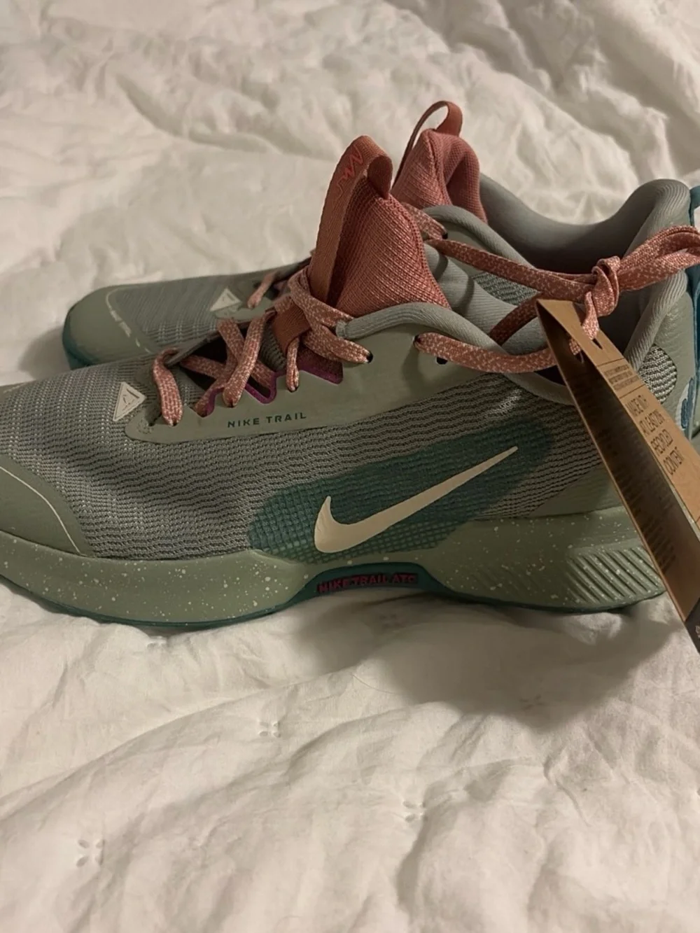 Nike Trail Running Shoe - Mint with Pink Accents